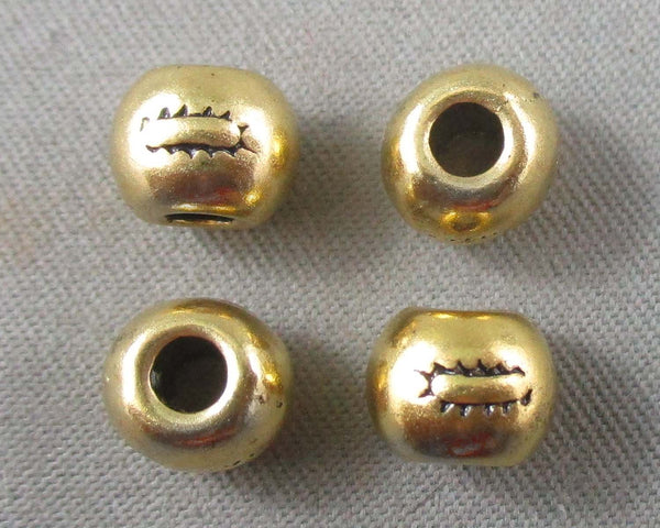 50% OFF!! Gold Tone Round Tibetan Spacer Beads 7mm 20pcs (1001)