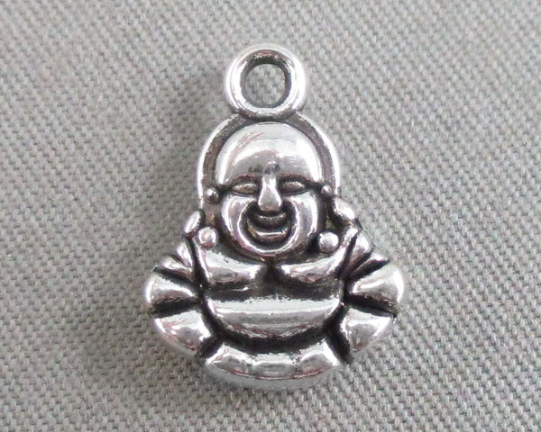 60% OFF!! Buddha Charm Silver Tone 15pcs (0199)