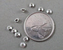 Silver Tone Bicone Saucer Spacer Beads 2.3x4mm 50pcs (C269)