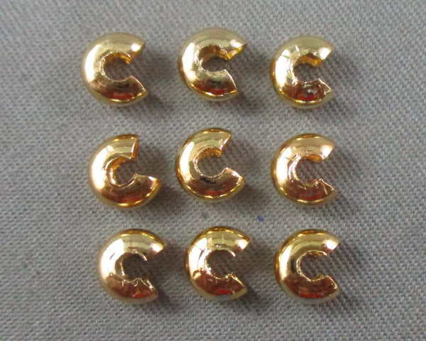 Crimp Bead Covers Gold Tone 4mm 80pcs (1685)