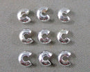 Crimp Bead Covers Silver Tone 4mm (C426)