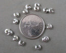 Crimp Bead Covers Silver Tone 4mm (C426)