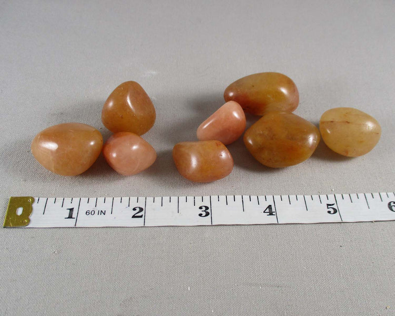 Tangerine Quartz Polished Stones 3pcs T595