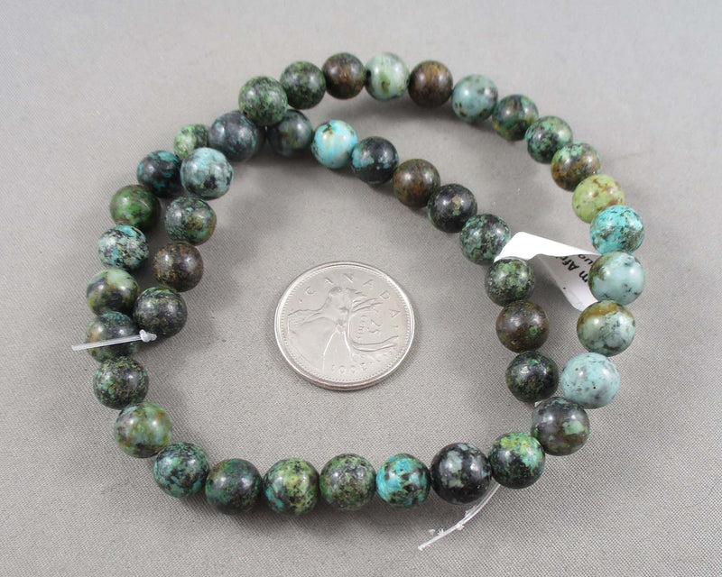 African Turquoise Beads Round Strand Various Sizes
