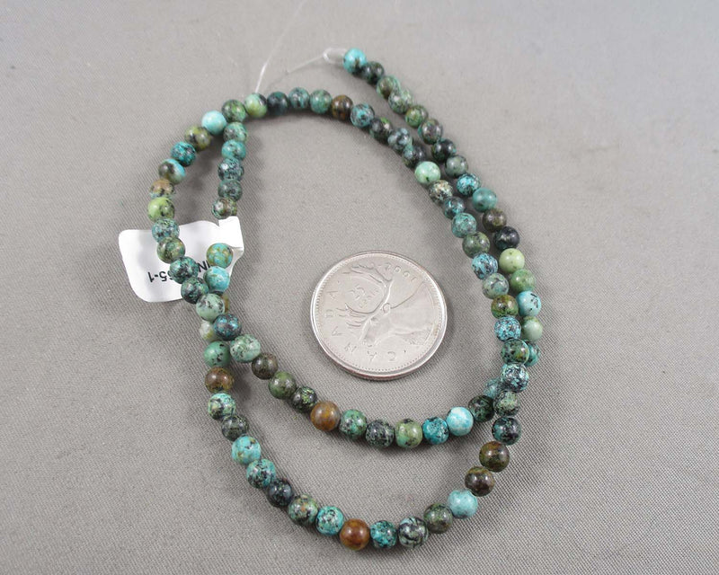 African Turquoise Beads Round Strand Various Sizes