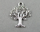 50% OFF! Tree Charms Silver Tone 12pcs (2136)