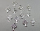 50% OFF! Tree Charms Silver Tone 12pcs (2136)