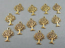Tree Charm Gold Tone 20pcs (C268)