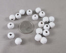 50% OFF!  White Wood Beads Round Various Sizes