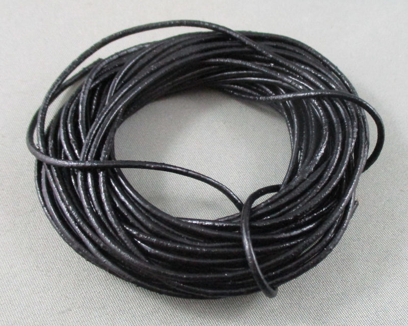 Black Leather Cord 1.5mm 20feet (2096)