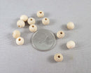 50% OFF!  Natural White Wood Beads Round Various Sizes