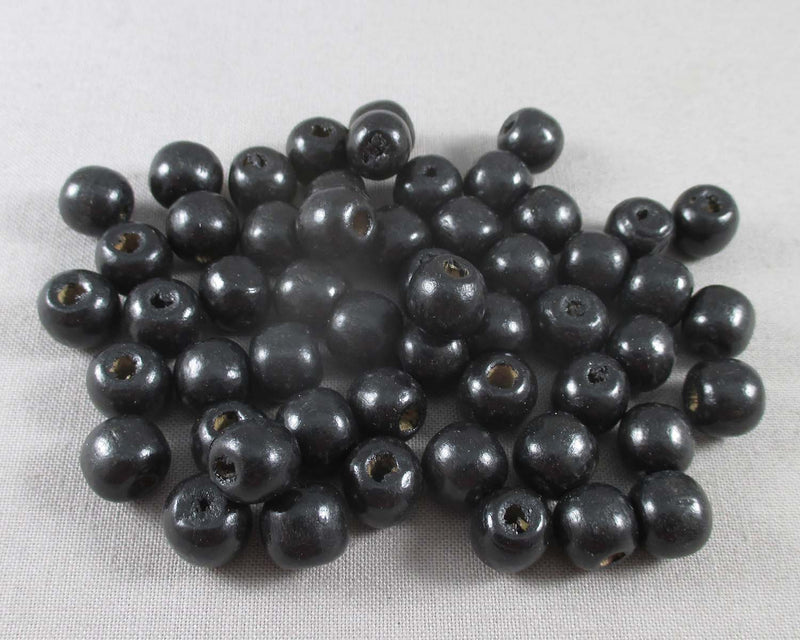 Black Wood Beads Various Sizes