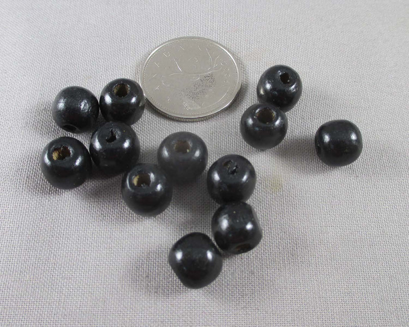 Black Wood Beads Various Sizes