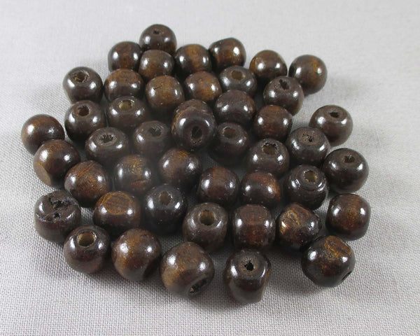 Chocolate Brown Wood Beads Various Sizes