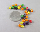 75% OFF!  Mixed Color Wood Beads 4x6mm Rice Shape 100pcs (3049)