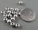 Silver Tone Round Spacer Beads 6mm 50pcs (C250)