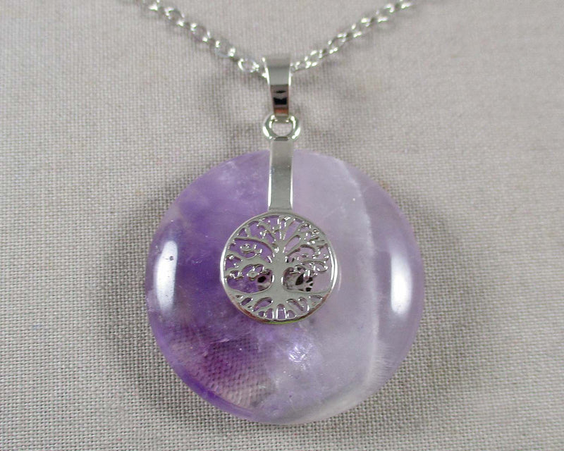 Amethyst Tree of Life Necklace 1pc (1768)