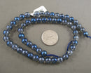 Blue Aura Crackle Quartz Beads Round 8mm (C255)