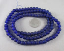 Dark Blue Frosted Glass Beads Various Sizes