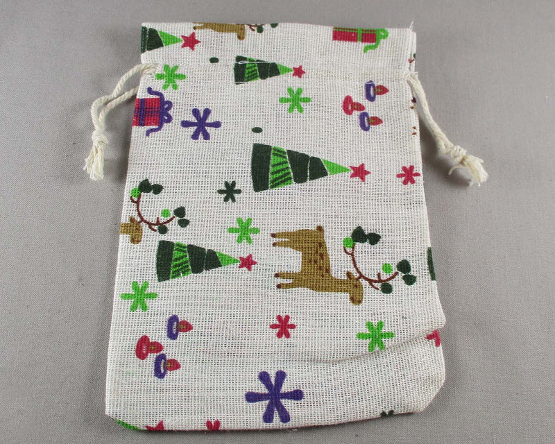 Christmas Gift Bag - Reindeers 18x13cm 1pc (3083)