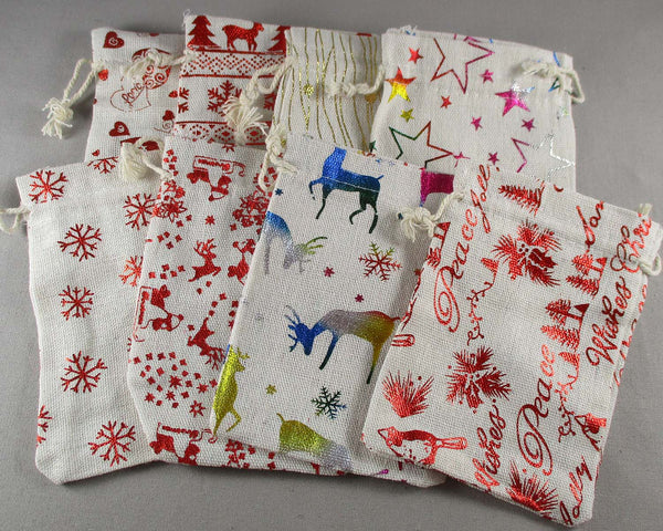 Christmas Gift Bag - Various Designs 14x10cm 1pc (3084)