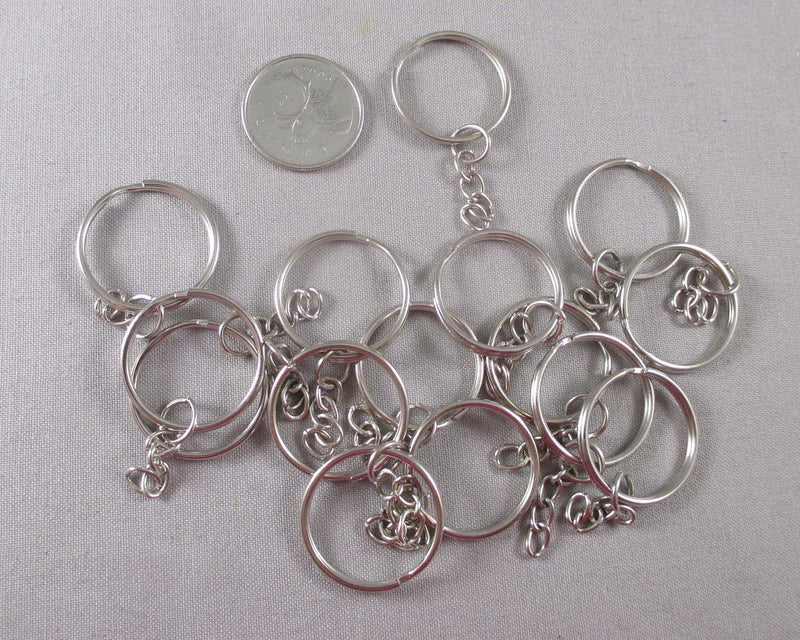 Key Rings with Chain 25mm 15pcs (3085)