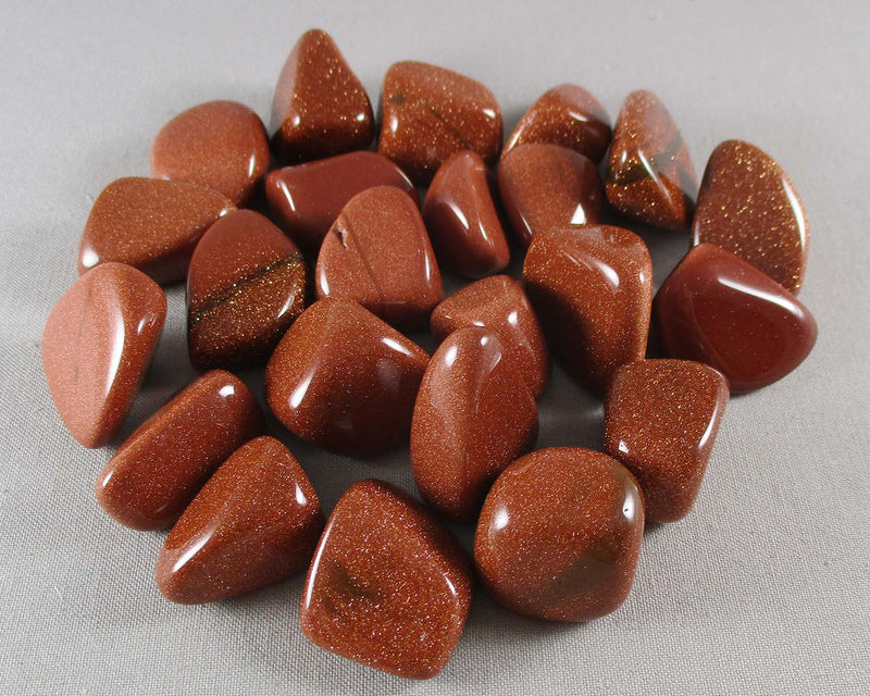 Red Goldstone Polished Stones 5pcs J060**