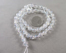 White Aura Crackle Quartz Beads Round Various Sizes
