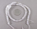 White Aura Crackle Quartz Beads Round Various Sizes