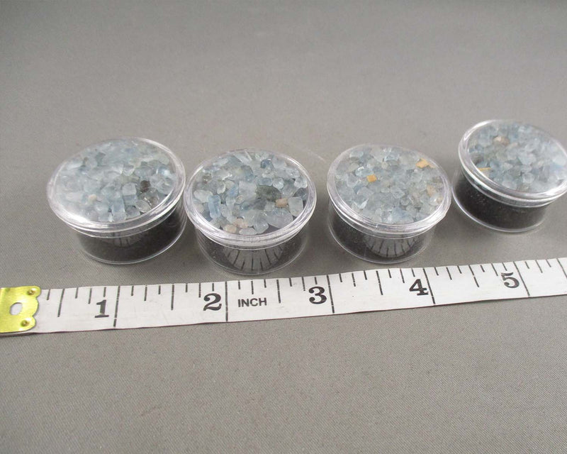 Aquamarine Crystal Chips Gem Jar Z069
