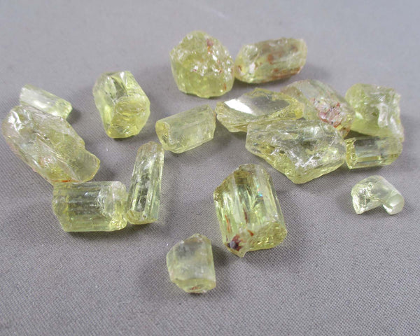 raw green apatite crystals