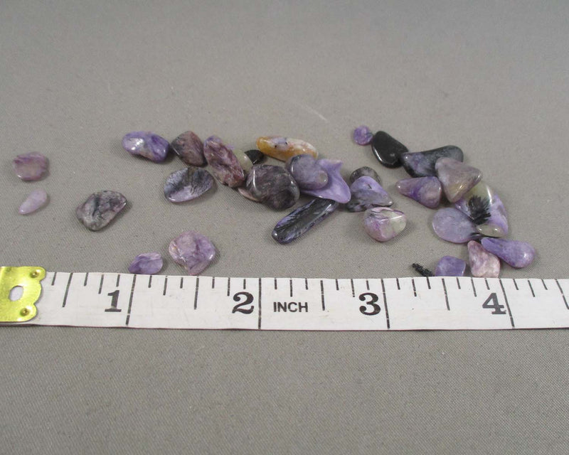 Charoite Stone Chips Gem Jar Z071