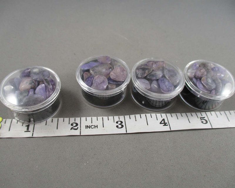 Charoite Stone Chips Gem Jar Z071