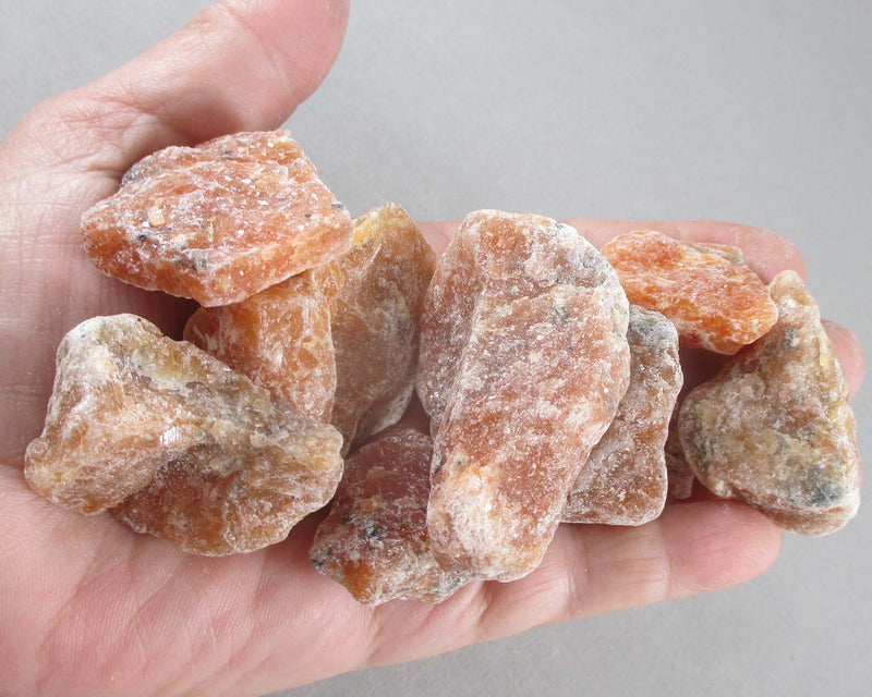 Tangerine Calcite Stone Raw 2pcs (Z128*)