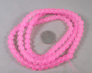 Pink Frosted Glass Beads Various Sizes