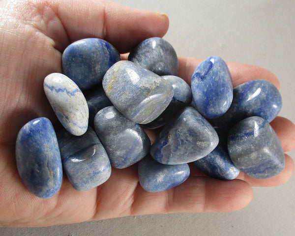 Blue Quartz Polished Stones 5pcs J067**