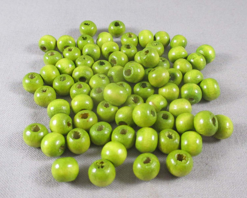 Green Wood Beads 8mm Round 150pcs (A184)