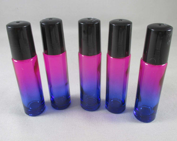 5 Pack Roller Bottles for Essential Oil (Pink & Blue) 10ml (3000*)