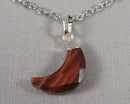50% OFF!  Red Tiger Eye Stone Moon Pendant Necklace 1pc