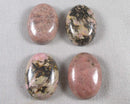 Pink Rhodonite Cabochon 2pcs 25x18mm (C438)