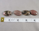Pink Rhodonite Cabochon 2pcs 25x18mm (C438)