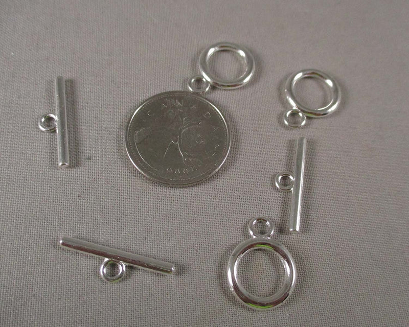 Toggle Clasp Silver Tone (14mm) 10 sets (1825)
