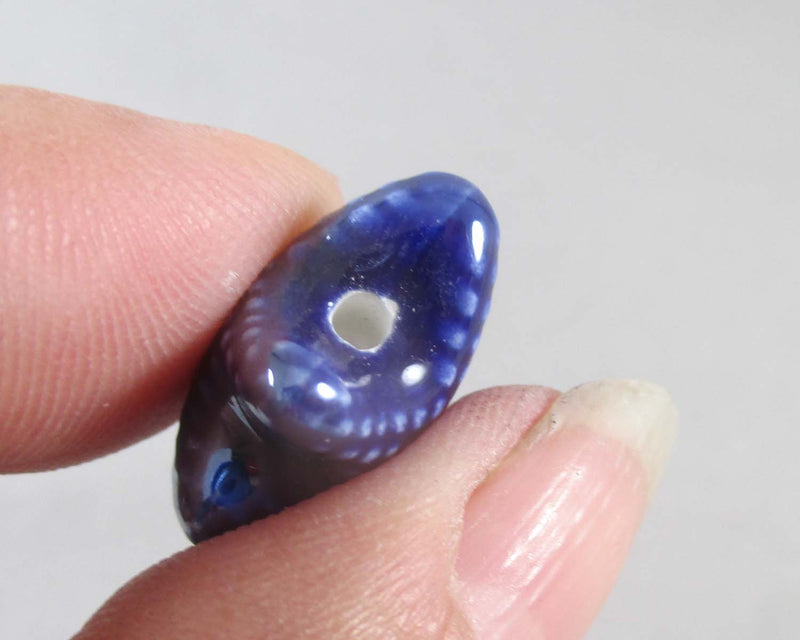 50% OFF!! Starfish Porcelain Beads Dark Blue 4pcs (1049)