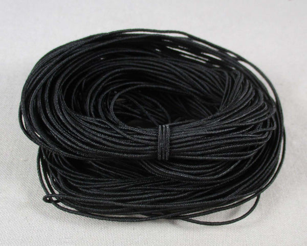 Braided Rubber Elastic Black 1mm (24 meters) 3047