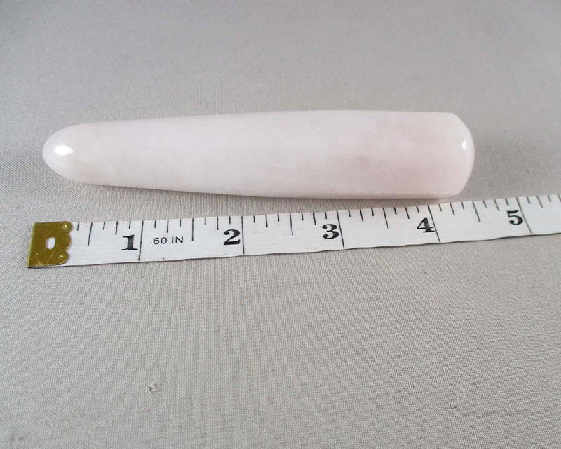 Rose Quartz Crystal Wand Faceted 1pc J224