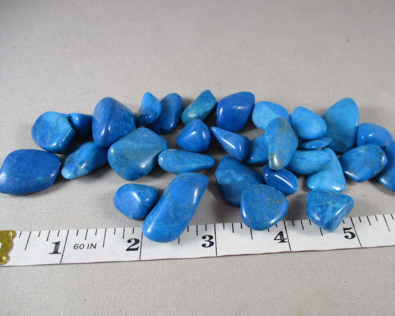 Blue Howlite Polished Stones 5pcs J074**