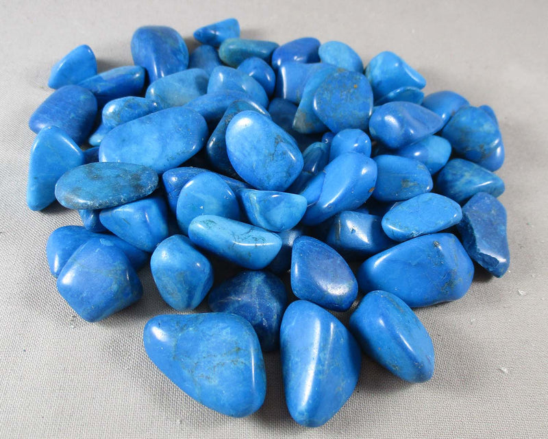 Blue Howlite Polished Stones 5pcs J036**