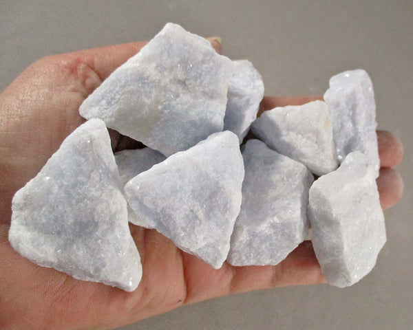 Blue Calcite Crystals Raw (Brazil) 3pcs (A266)