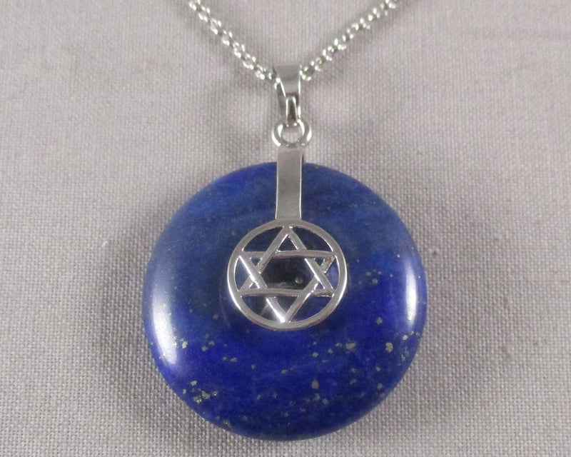 Lapis Lazuli Star Pendant Necklace 1pc (0475)