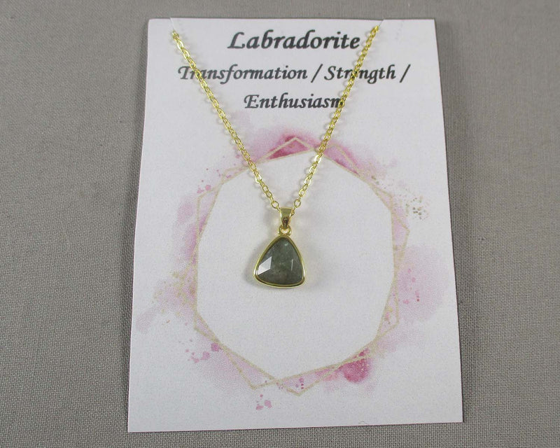 Labradorite Pendant Necklace 1pc (0478)